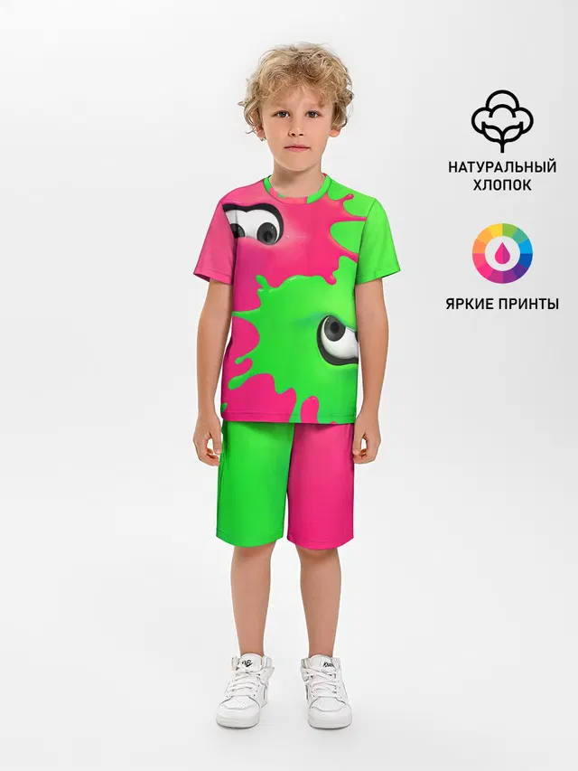 Детская пижама с шортами с принтом «Разные игры — Splatoon»