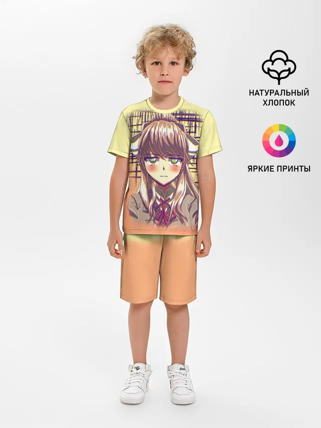 Детская пижама с шортами с принтом «Doki Doki Literature Club — Game Doki Doki Literature Club»