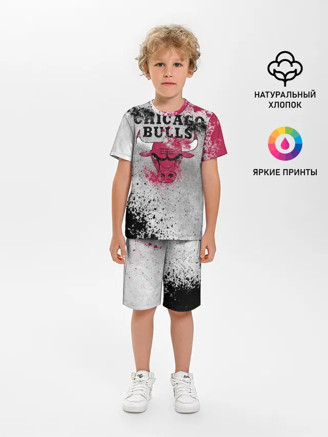 Детская пижама с шортами с принтом «НБА — CHICAGO BULLS [8]»