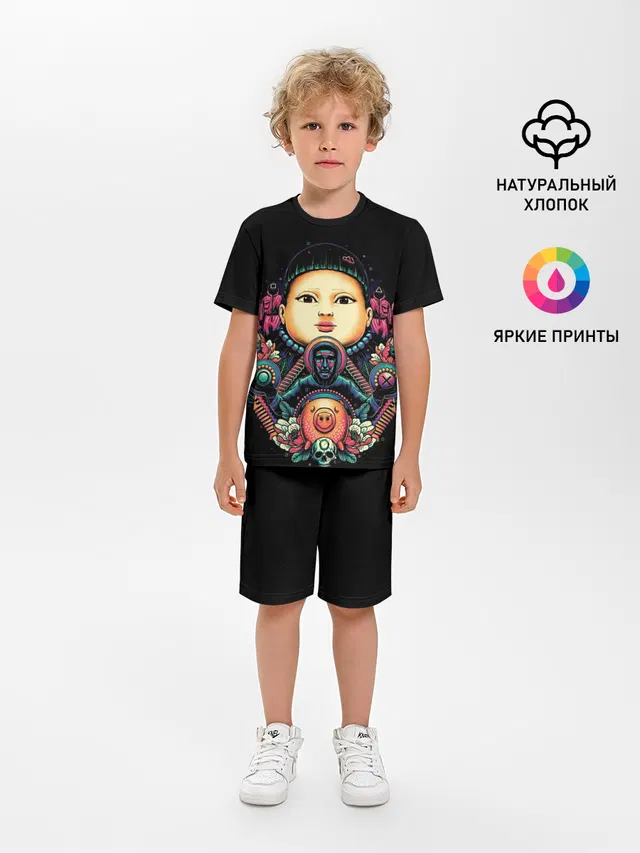 Игра в кальмара Кукла маски черепа
