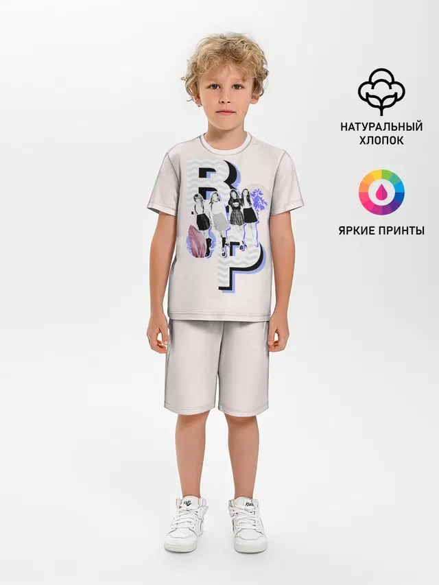 Детская пижама с шортами с принтом «BP Style»