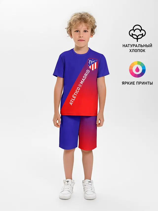 Детская пижама с шортами с принтом «Atletico DE Madrid Атлетико»