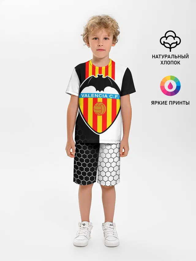 Детская пижама с шортами с принтом «Valencia — FC VALENCIA — ФК ВАЛЕНСИЯ»