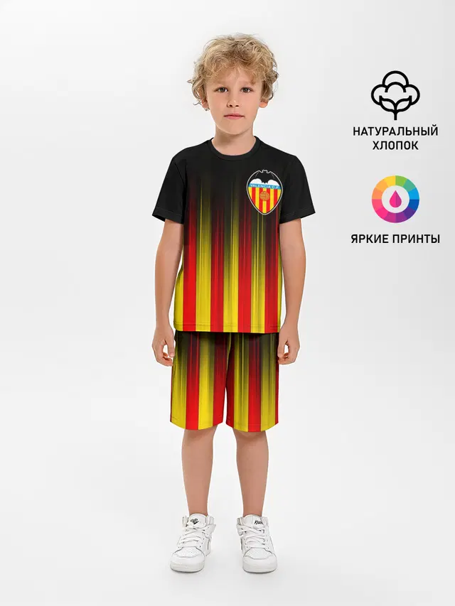 Детская пижама с шортами с принтом «Valencia — FC VALENCIA — ФК ВАЛЕНСИЯ»