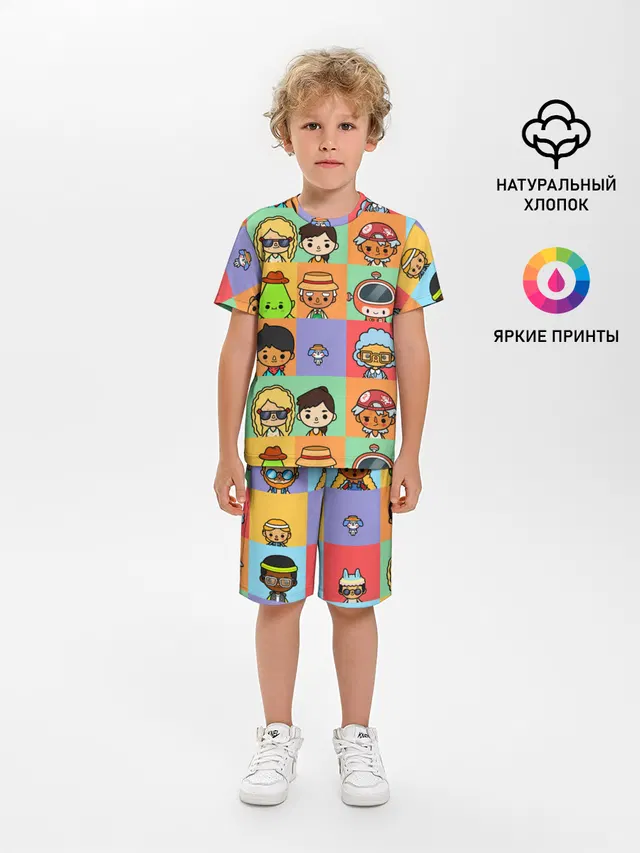Детская пижама с шортами с принтом «Toca Boca — TOCA BOCA WORLD HERO»