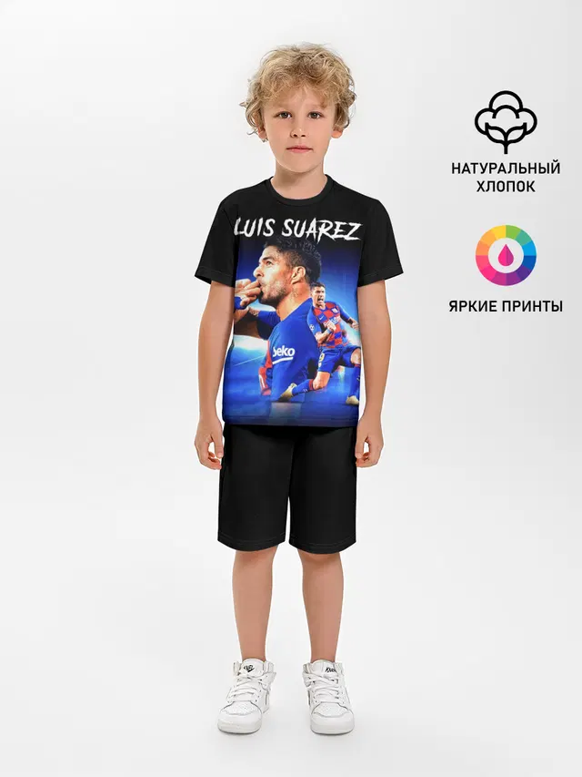 Детская пижама с шортами с принтом «Luis Suarez Луис Суарес»