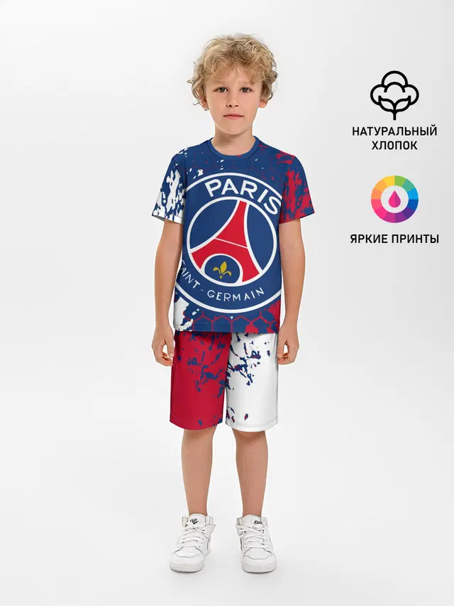 Детская пижама с шортами с принтом «ПСЖ — ФК ПСЖ — FC PSG — PARIS SG»