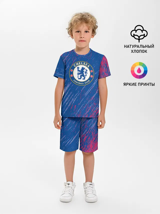 Детская пижама с шортами с принтом «Chelsea: Logo.»