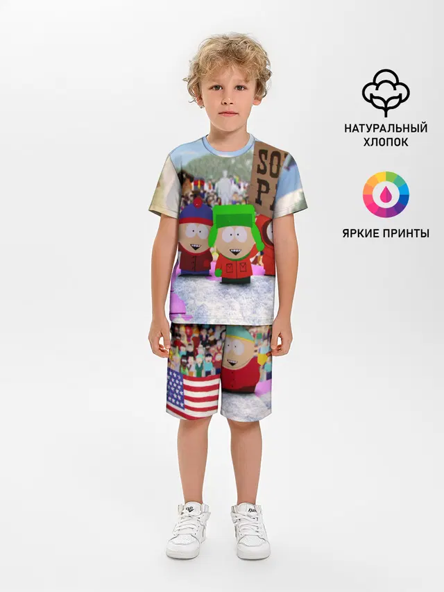 Детская пижама с шортами с принтом «Мультфильмы — Южный Парк / South Park .»