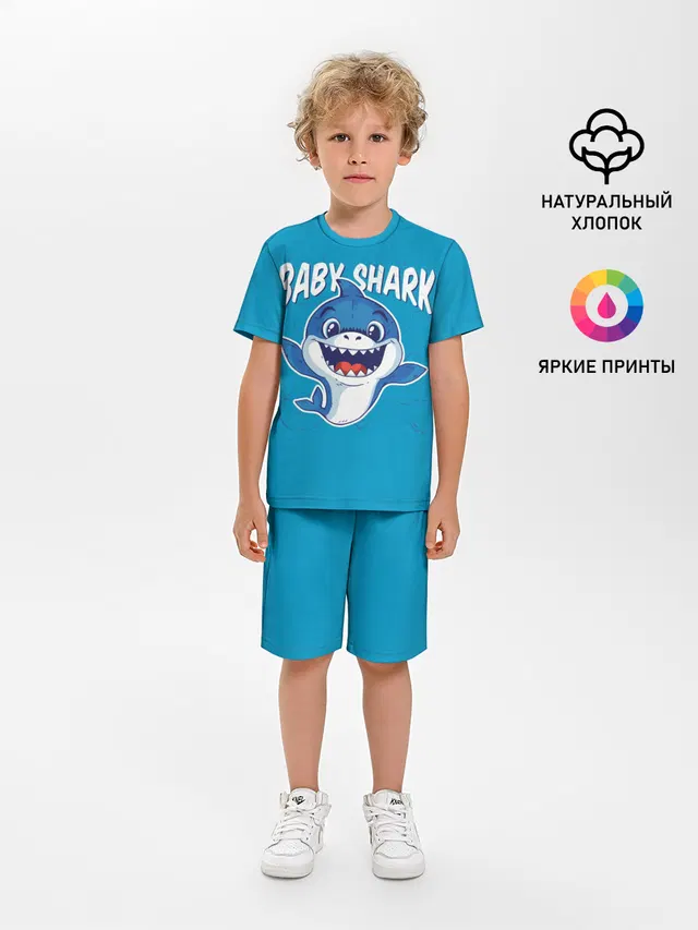 Детская пижама с шортами с принтом «Другие — Baby Shark»