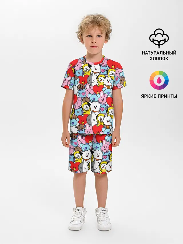 Детская пижама с шортами с принтом «BTS — BT21»