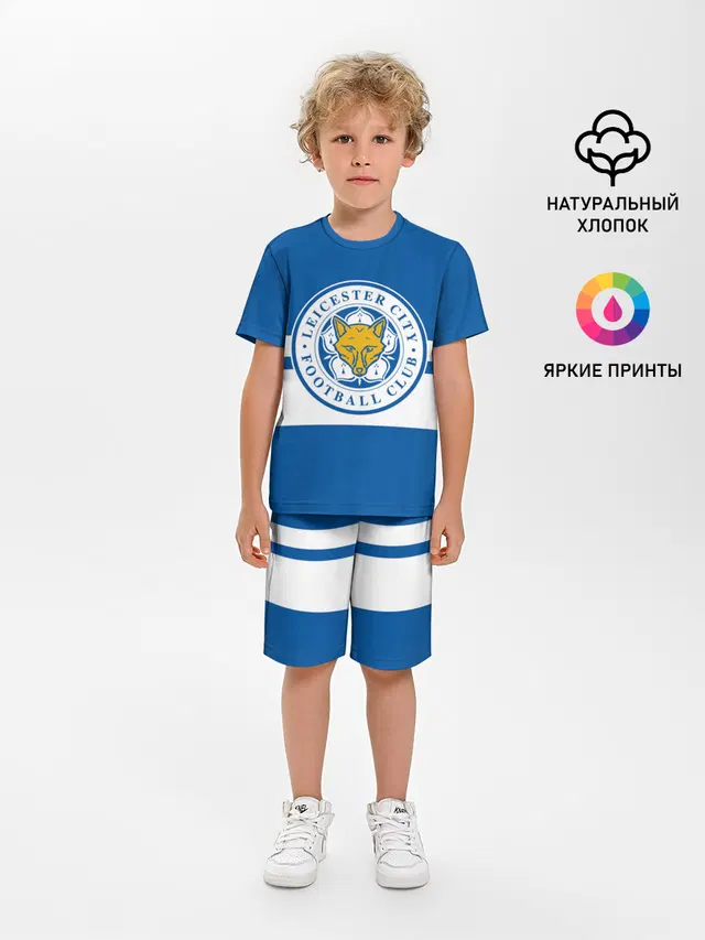 Детская пижама с шортами с принтом «Leicester City»