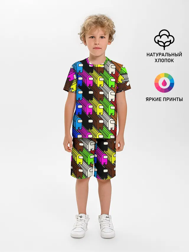 Детская пижама с шортами с принтом «Pattern»