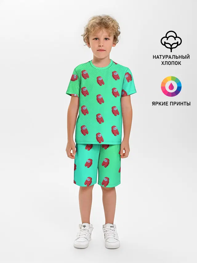 Детская пижама с шортами с принтом «pattern»