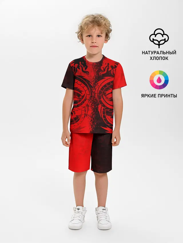 BLACK RED DRAGONS TATOO