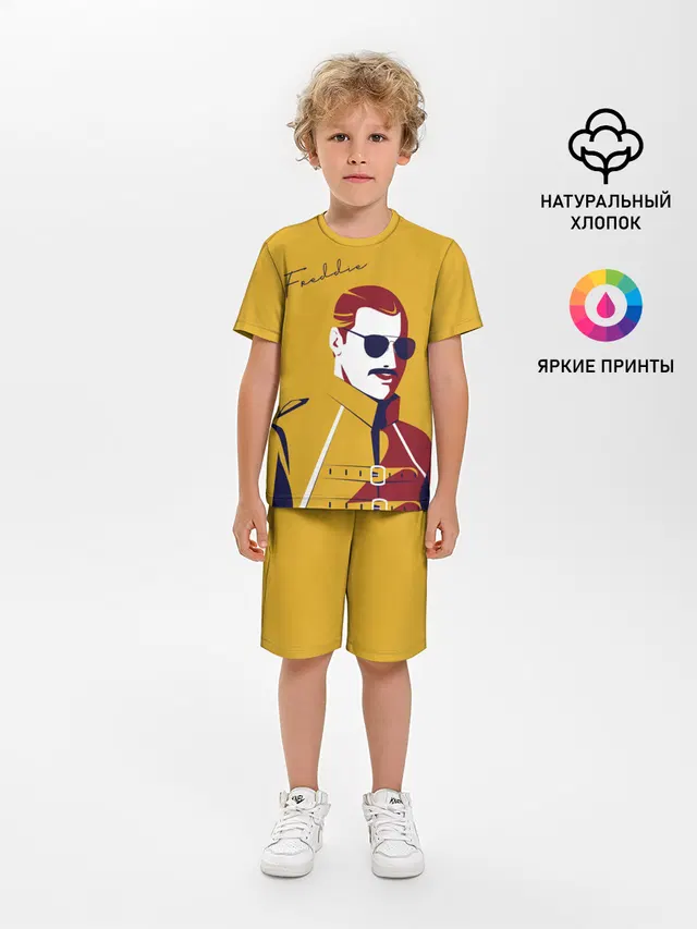 Детская пижама с шортами с принтом «Queen Freddy»