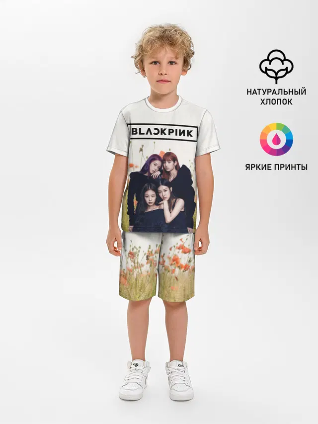 Детская пижама с шортами с принтом «BlackPink»