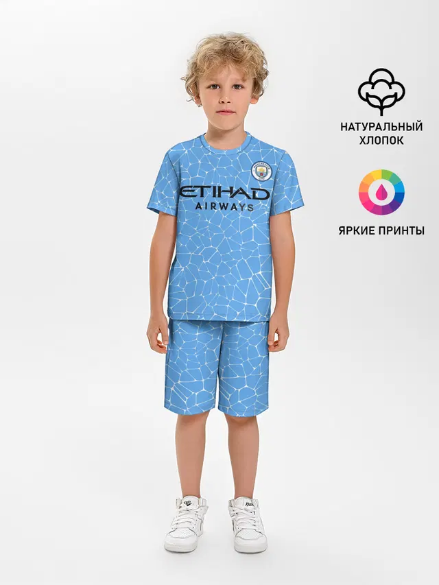 Детская пижама с шортами с принтом «Манчестер Сити — L. Messi Manchester City»