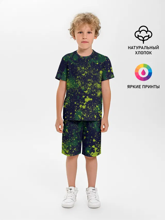 Детская пижама с шортами с принтом «Camouflage»