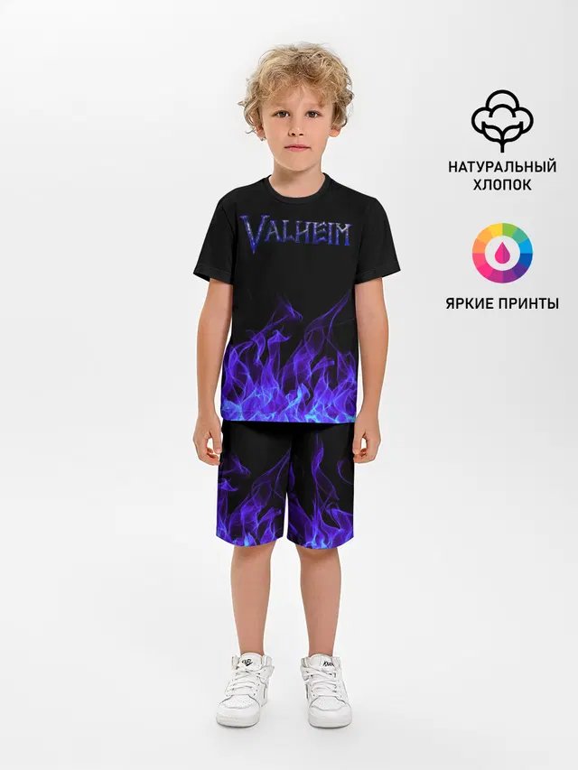 Детская пижама с шортами с принтом «Valheim game»
