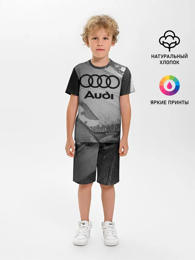 Детская пижама с шортами с принтом «Audi»