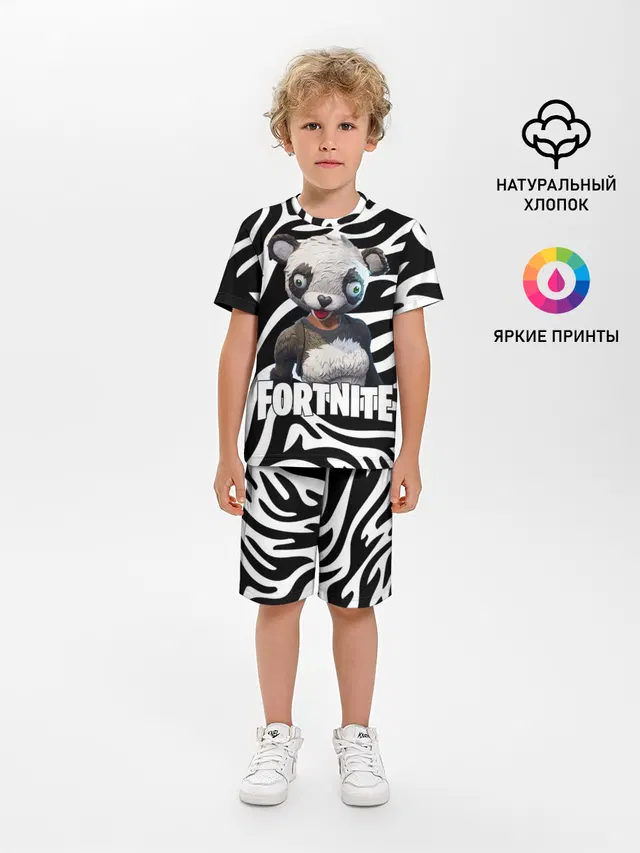 Детская пижама с шортами с принтом «Fortnite Panda — Panda»