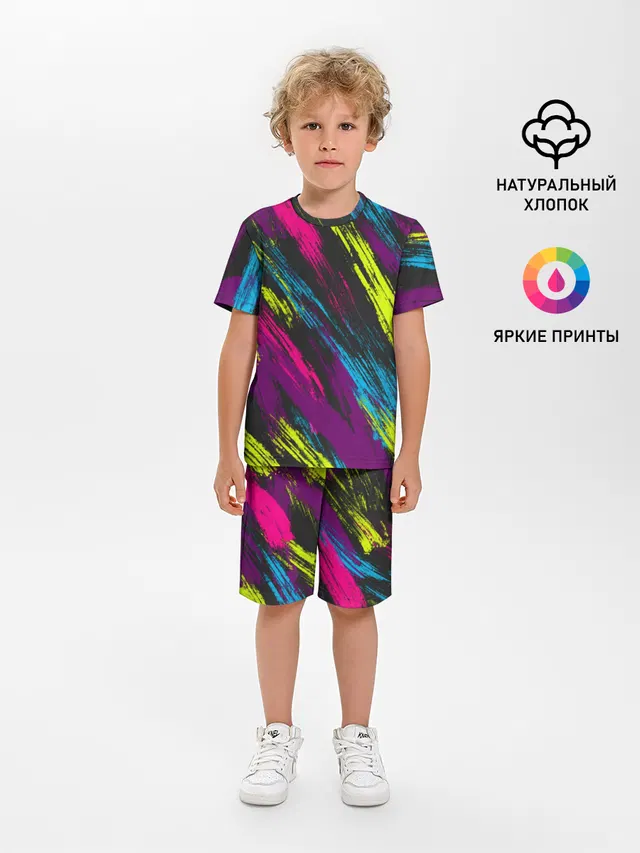 Детская пижама с шортами с принтом «Pop Art — SUMMER 2021»