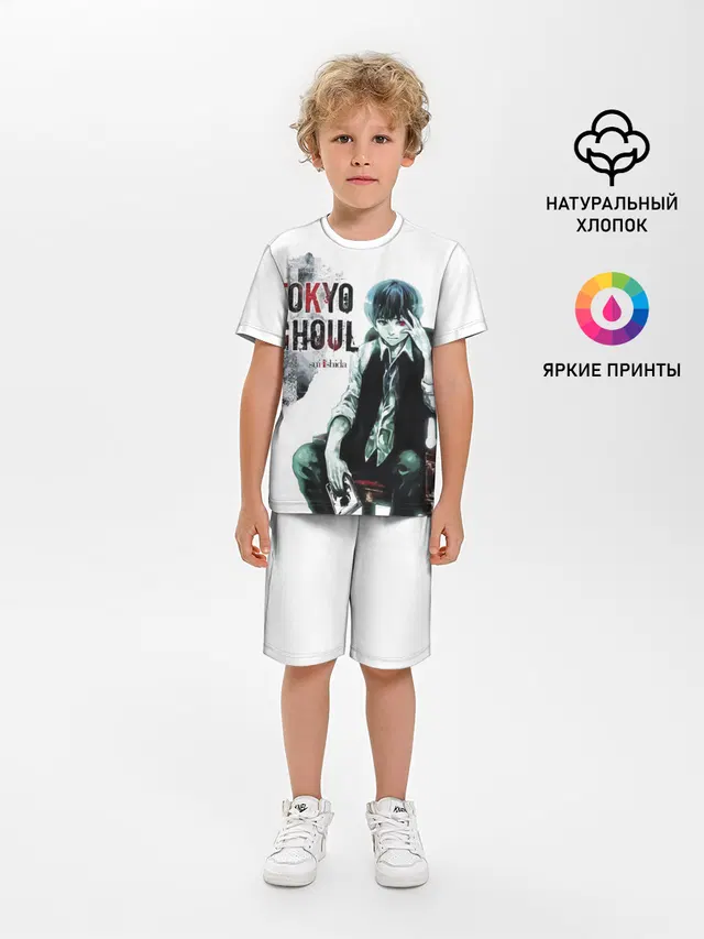 Детская пижама с шортами с принтом «Токийский Гуль — Tokyo Ghoul Sui Ishida»