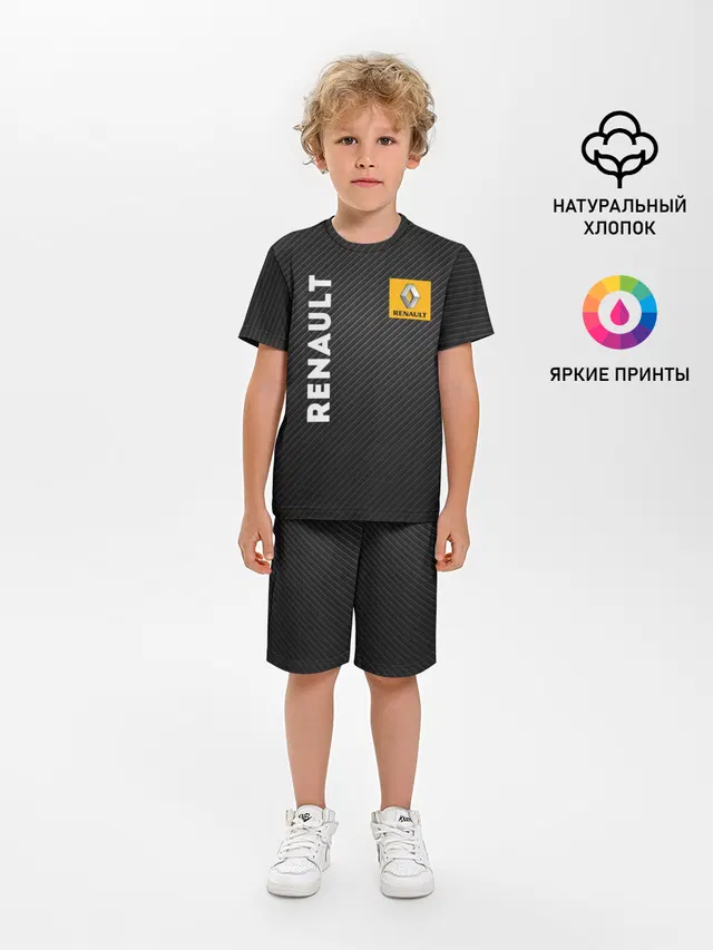 Детская пижама с шортами с принтом «Renault logo»
