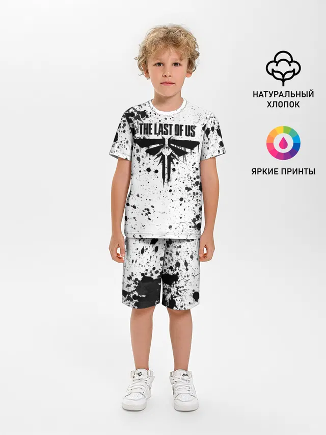 Детская пижама с шортами с принтом «Paint splash»