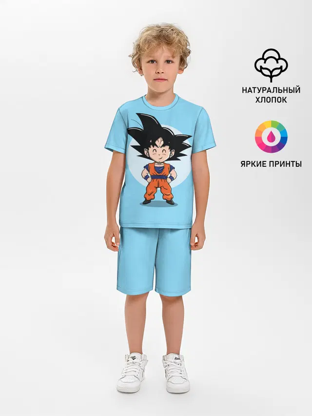 Детская пижама с шортами с принтом «Sweet Goku»
