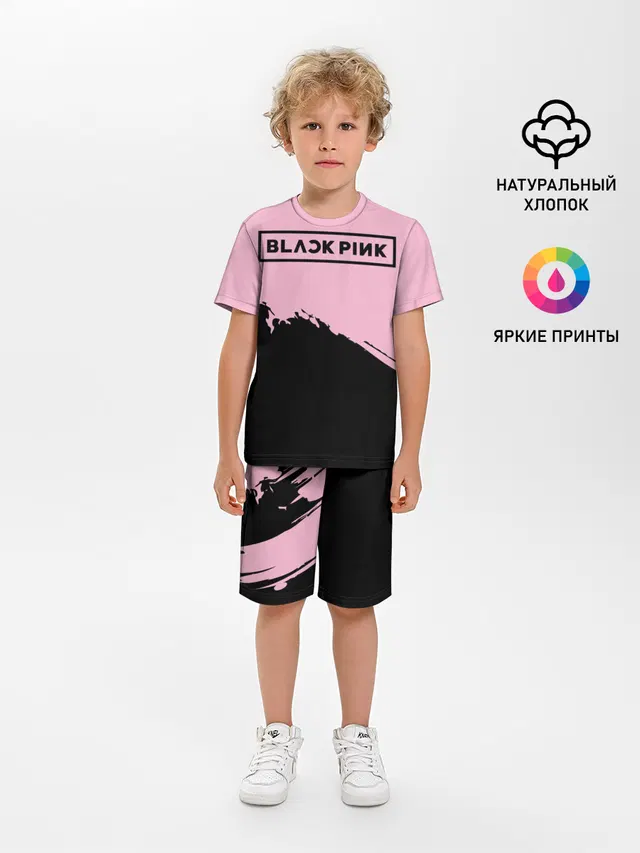 Детская пижама с шортами с принтом «BlackPink»