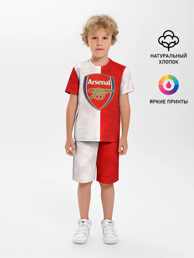 Детская пижама с шортами с принтом «FC Arsenal 3D»