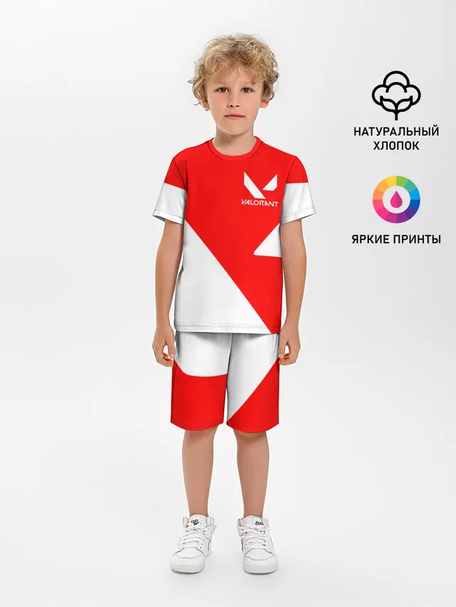 Детская пижама с шортами с принтом «Logo»