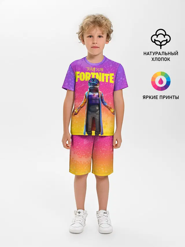 Детская пижама с шортами с принтом «Astro Jack — TRAVIS SCOTT+FORTNITE»