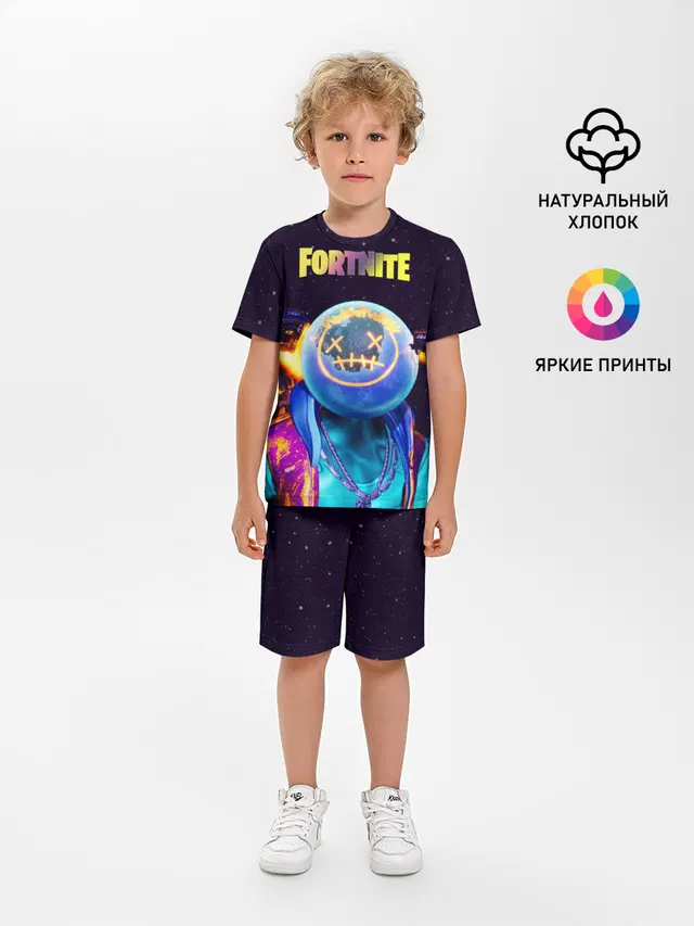 Детская пижама с шортами с принтом «Astro Jack Fortnite»