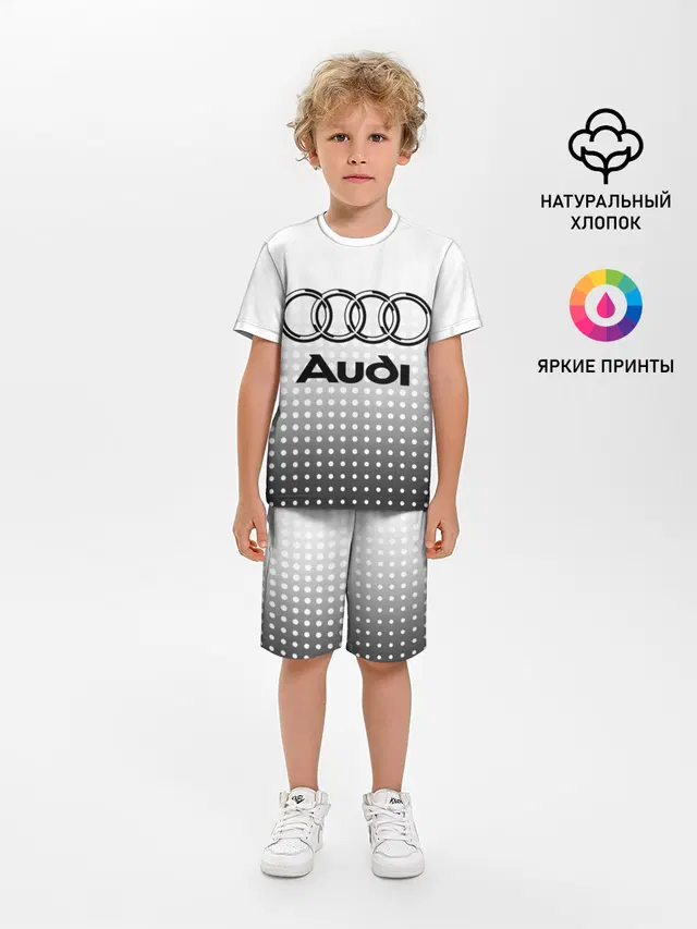 Детская пижама с шортами с принтом «Audi»