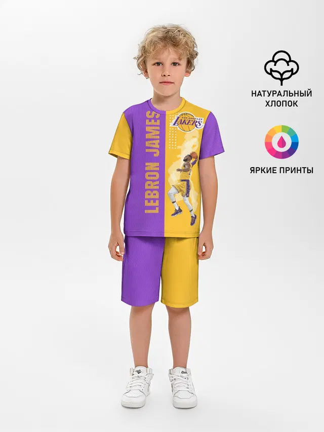 Детская пижама с шортами с принтом «НБА — Леброн NBA»