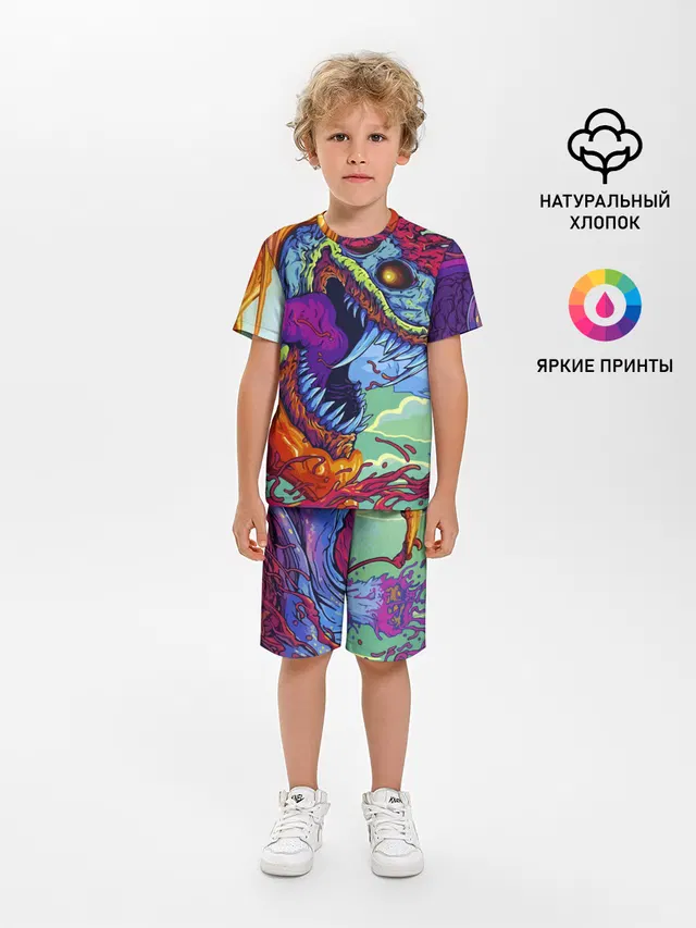Детская пижама с шортами с принтом «Hyper Beast — CS GO HYPERBEAST — КС ГО ХАЙПЕРБИСТ»