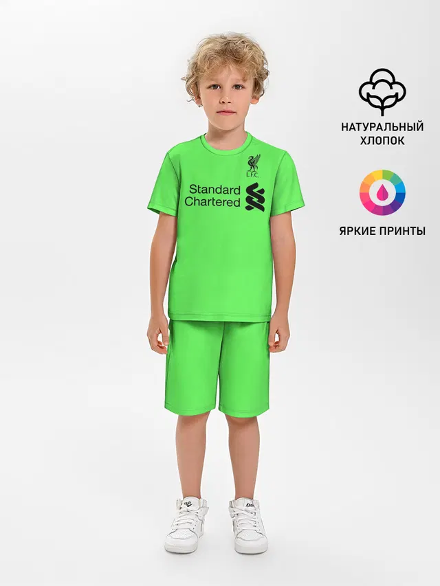 Детская пижама с шортами с принтом «Alisson GK away 19-20»