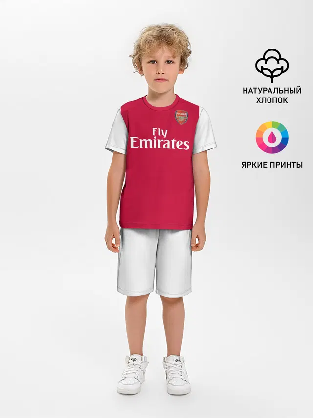 Детская пижама с шортами с принтом «Арсенал — Arsenal home 19-20»