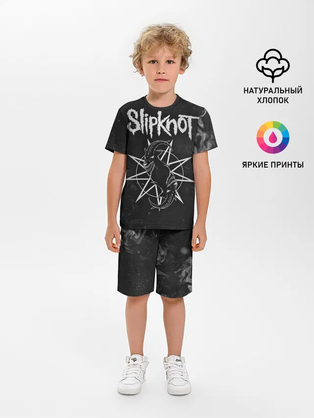 Детская пижама с шортами с принтом «Slipknot»