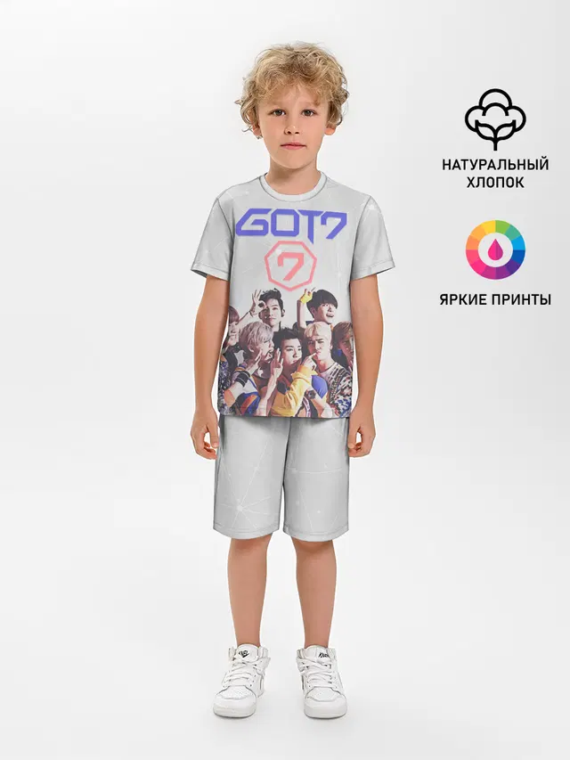 Детская пижама с шортами с принтом «GOT7»