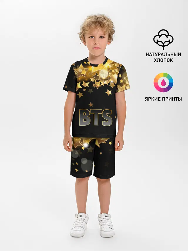 Детская пижама с шортами с принтом «BTS — РЮКЗАК BTS»