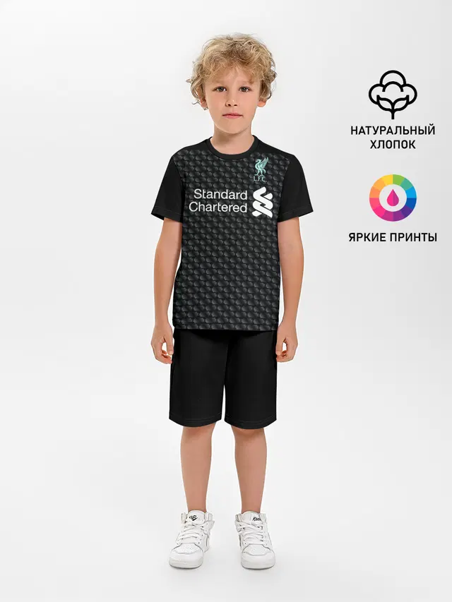 Детская пижама с шортами с принтом «Liverpool third 19-20»