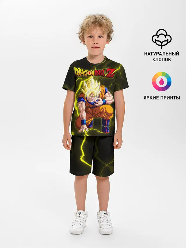 Детская пижама с шортами с принтом «Dragon Ball Z»