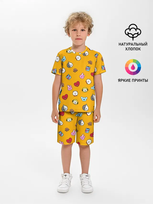 Детская пижама с шортами с принтом «BTS — BT21»