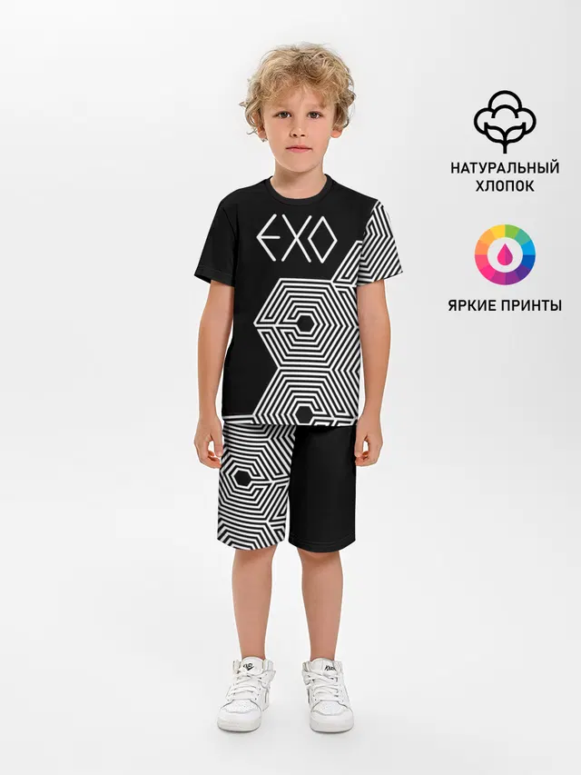 Детская пижама с шортами с принтом «Exo»