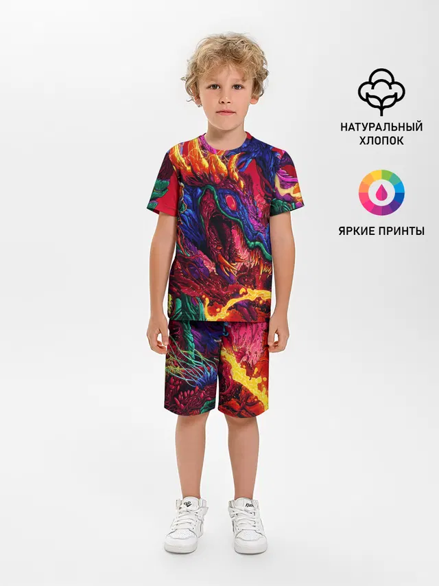 Детская пижама с шортами с принтом «Beast — Hyper Beast»