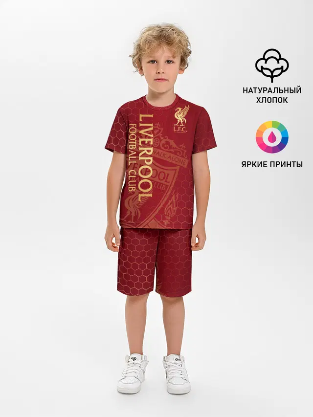 Детская пижама с шортами с принтом «Football»